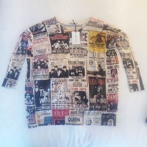 Rock & Roll printed sweater